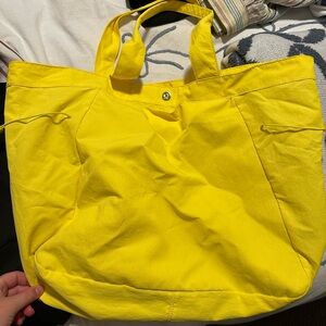 lululemon athletica Bright Yellow Canvas Tote